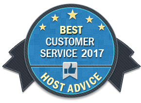CW3 - Great Customer Service Award from HostAdvice